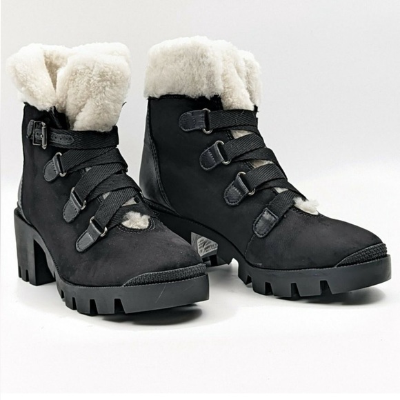 SCHUTZ Shoes - SCHUTZ ARETUZA PLATFORM WATERPROOF COMBAT LEATHER BOOTS - NIB!